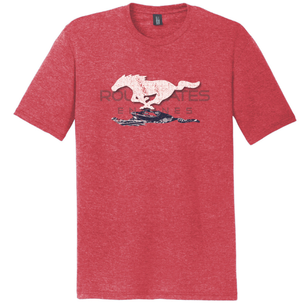 MUSTANG SILHOUETTE T-SHIRT, RED FROST