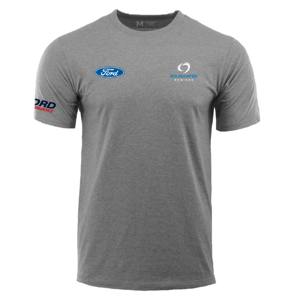 ROUSH YATES ENGINES BLUE OVAL SIGNATURE T-SHIRT - GREY