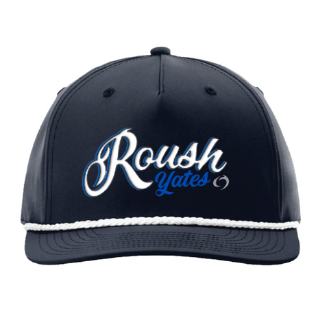 ROUSH YATES RETRO SCRIPT ROPE HAT, NAVY