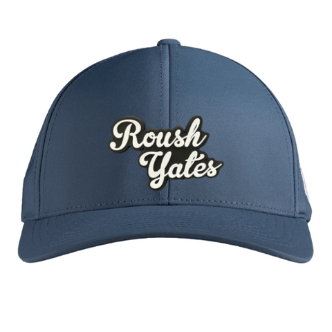 NAVY BLUE PVC SCRIPT HAT