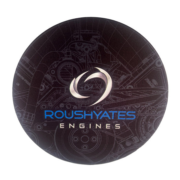 Roush Yates Engines Outline Black Ceramic Coaster